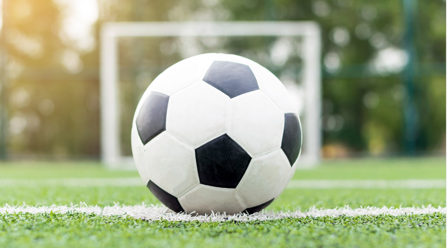 Black and white soccer ball